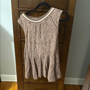 Free People Pink Pleated Blouse